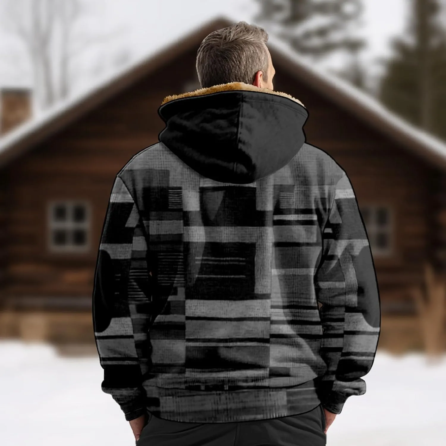 Men's Fashion Sweatshirts Coats Long Sleeve Zipper Hooded Relaxed Coat Hiking Travel for Men