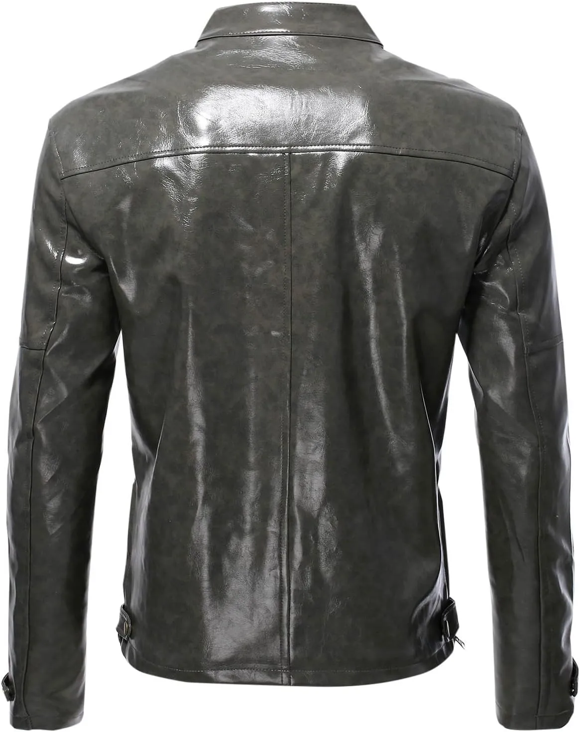 Mens Faux Leather Vintage Bomber Jacket PU Leather Warm Duffle Trench Coat Warm Lined Mountain Motorcycle Jackets