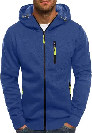 Men's Full Zip Heavyweight Hoodie Men's Spring And Autumn Long Sleeve Half Zip Sportswear Men's Pullover Club Hoodie