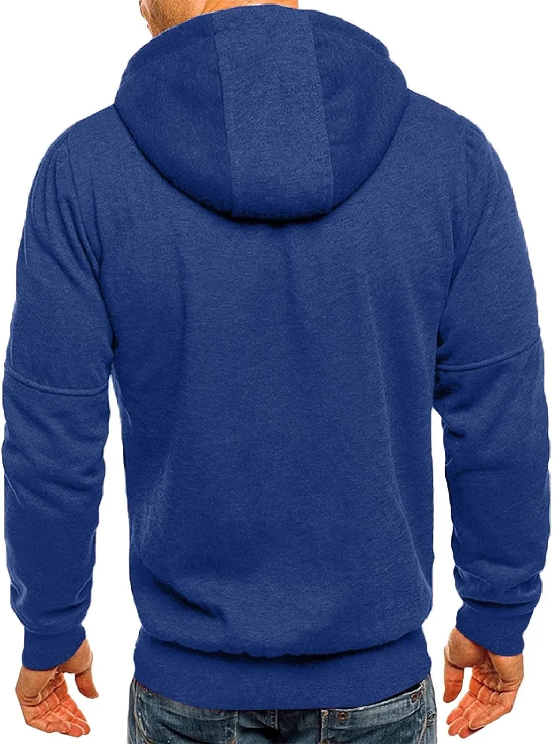 Men's Full Zip Heavyweight Hoodie Men's Spring And Autumn Long Sleeve Half Zip Sportswear Men's Pullover Club Hoodie