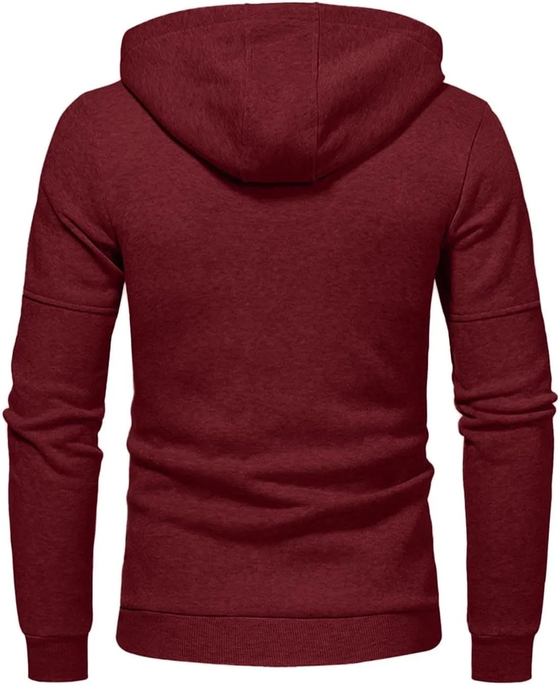 Men's Full Zipper Sports Training Hoodies Casual Long-Sleeved Hooded Sweater with Pockets Jogging Track and Filed Gym