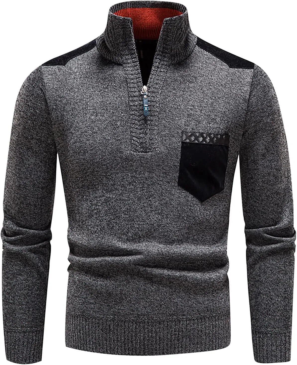 Mens Hooded Sweatshirt Fashion Long Sleeve Warm Solid Color Hooded Jackets Tops Mens Thermal Hoodie