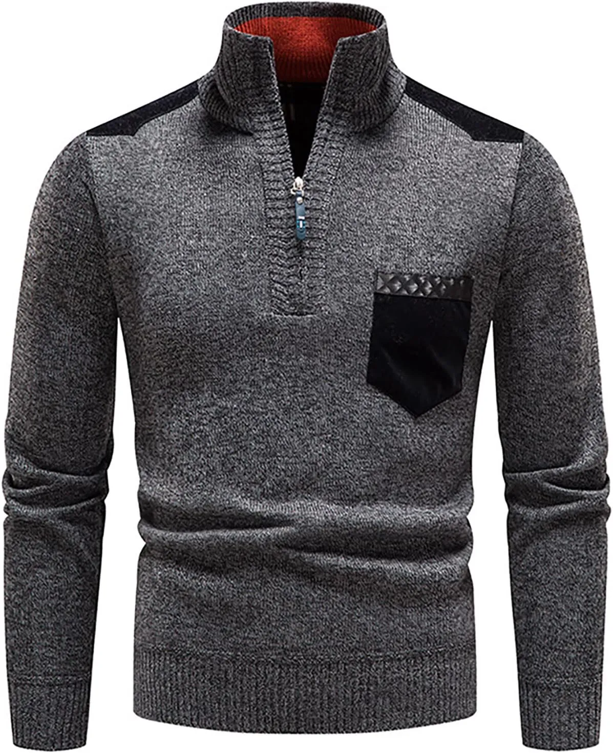 Mens Hooded Sweatshirt Fashion Long Sleeve Warm Solid Color Hooded Jackets Tops Mens Thermal Hoodie