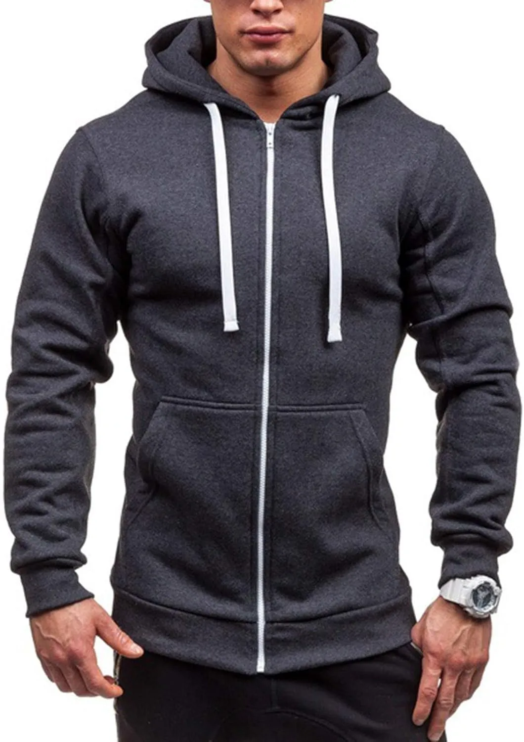 Men's Hoodie Comfortable Loose Solid Hooded Sweater Top Printed Sweatshirt Top Outdoor Men'S Fashion Hoodies And Sun