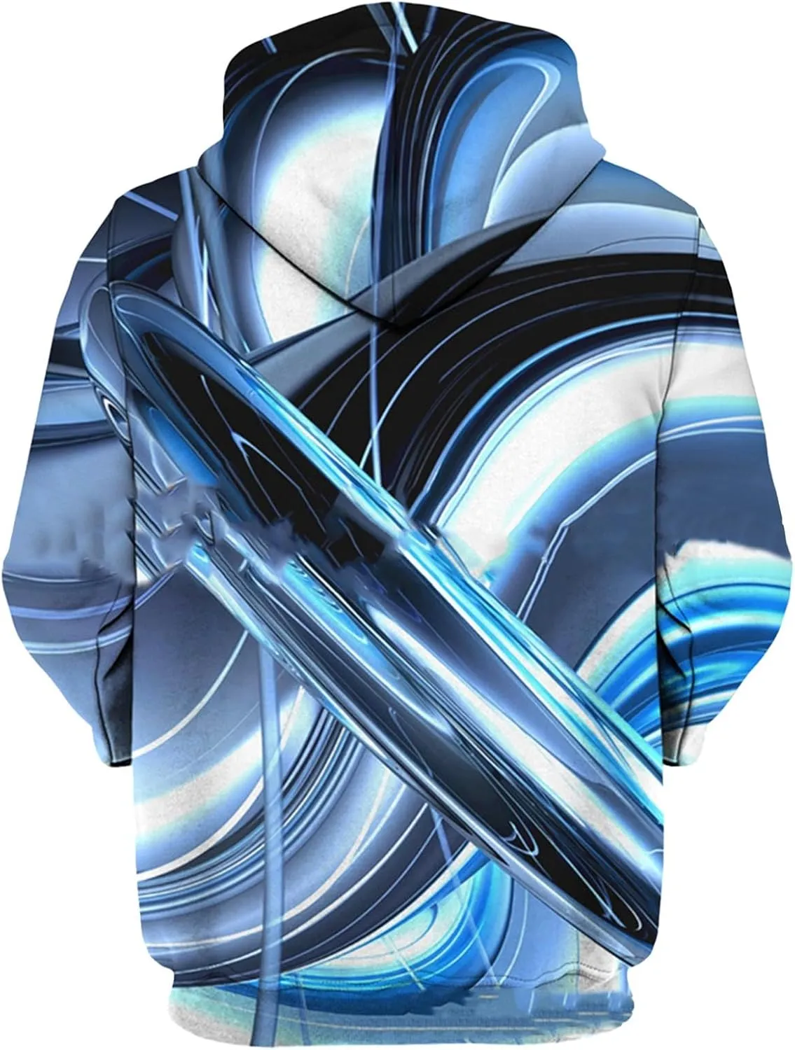 Men's Hoodies 3D Lightning Print Pullover Hooded Sweatshirt With Pockets XXL, 6XL
