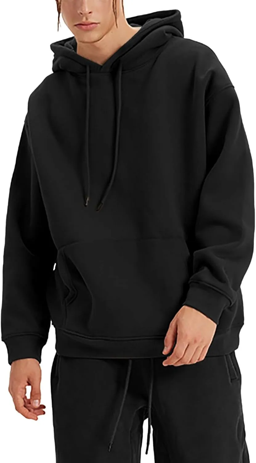 Mens Hoodies Sweatshirt Pullover Crewneck Sweatshirt Long Sleeve Shirts Pullover Fall Winter Warm Clothes Hoodies