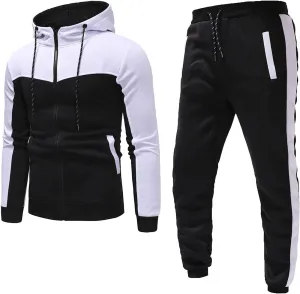 Men's Lightweight Hoodie Winter Sports Casual Fitness Suit With Dots Hoodie Sweatshirt And Pants