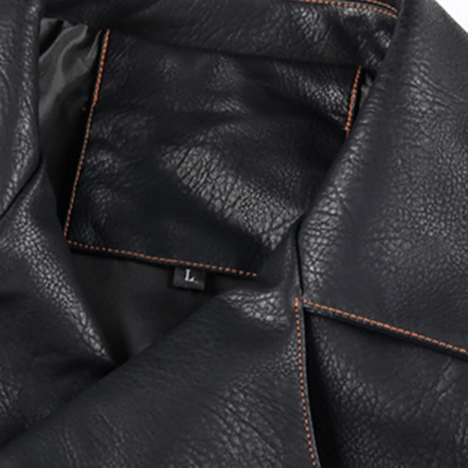 Men's Matte Black Leather Motorcycle Biker Rider Jacket Casual Faux Leather Jackets Lightweight Zip Up Biker Coats