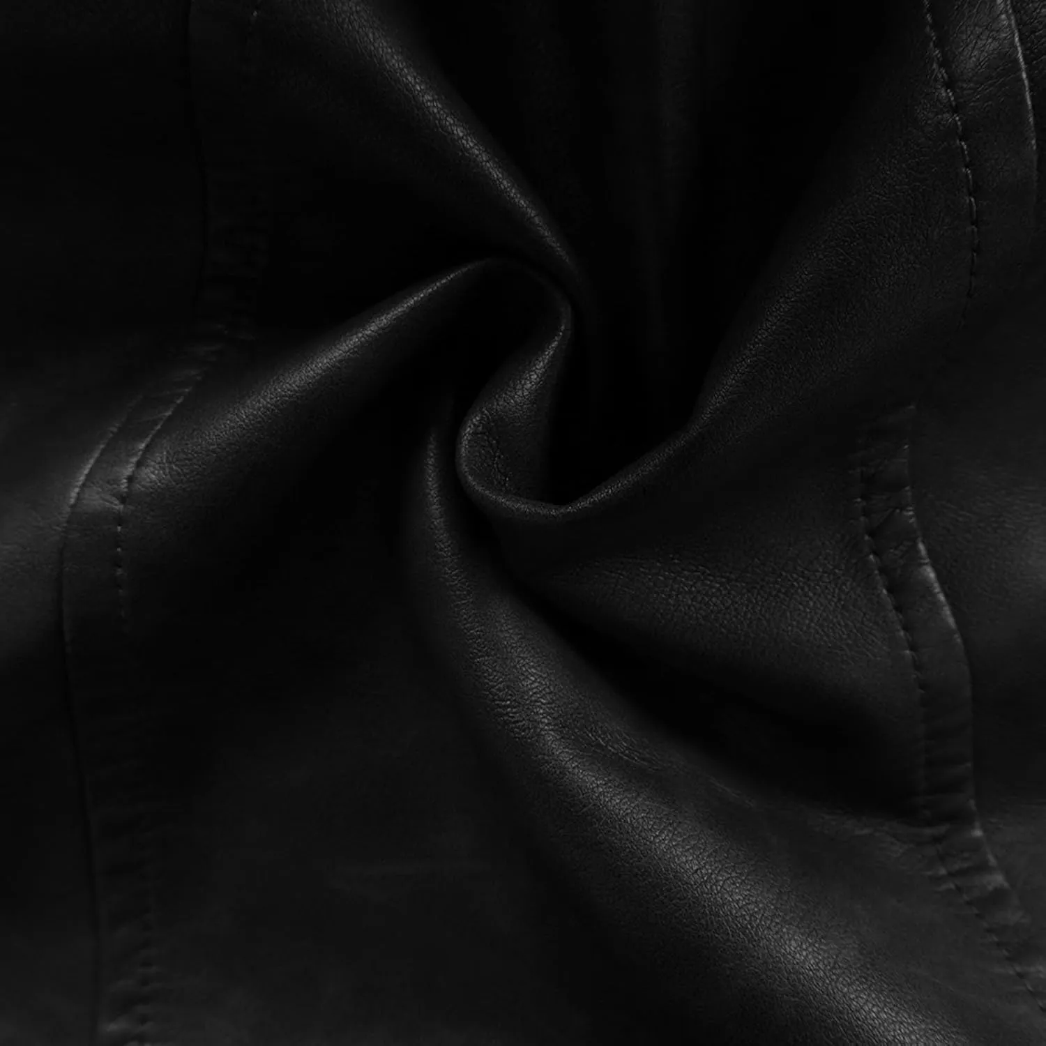 Mens Motorcycle PU Leather Jackets Stand Collar Biker Windbreaker Zip-up Slim Fit Outwear Trendy Motor Biker Jacket