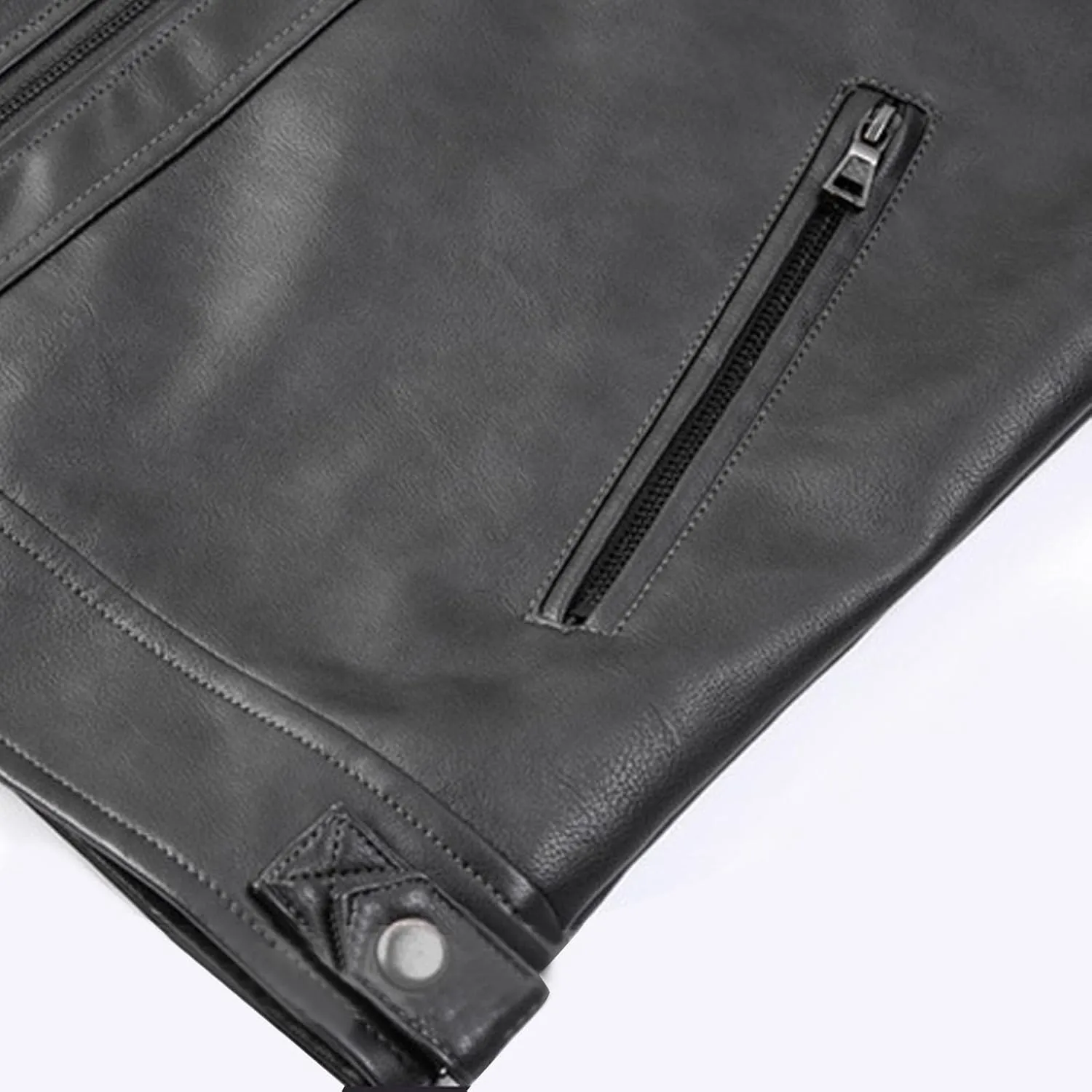 Mens Motorcycle PU Leather Jackets Stand Collar Biker Windbreaker Zip-up Slim Fit Outwear Trendy Motor Biker Jacket