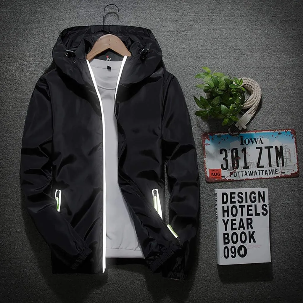Men's Plus Size Jacket Rain Windbreaker Lightweight Shell Raincoat With Hood For Golf Hiking Travel, M-7XL