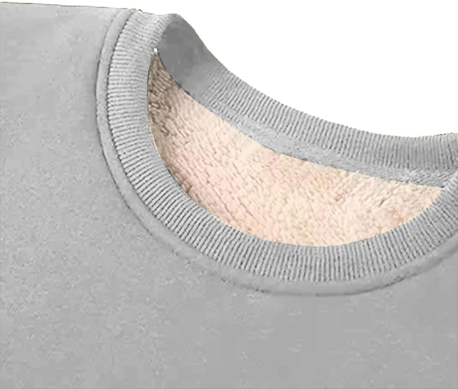 Mens Sherpa Lined Sweatshirts Warm Soft Crewneck Fleece Pullover Winter Heavyweight Long Sleeve Underwear with Pocket