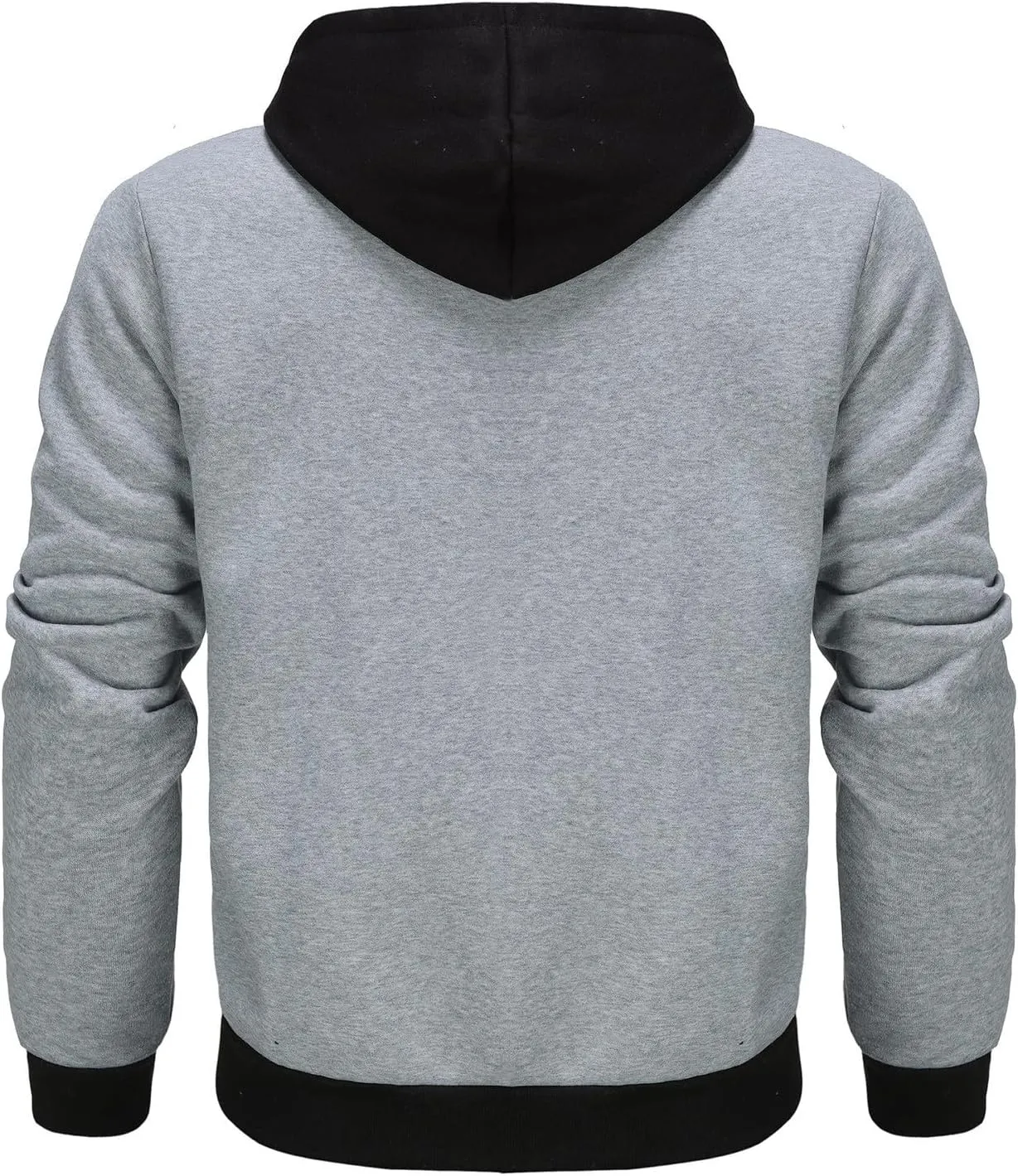 Mens Sweatshirts Hoodies Fashion Full Zip Hooded Stylish Zip Up Jacket Big And Tall Long Sleeve Coat With Pockets