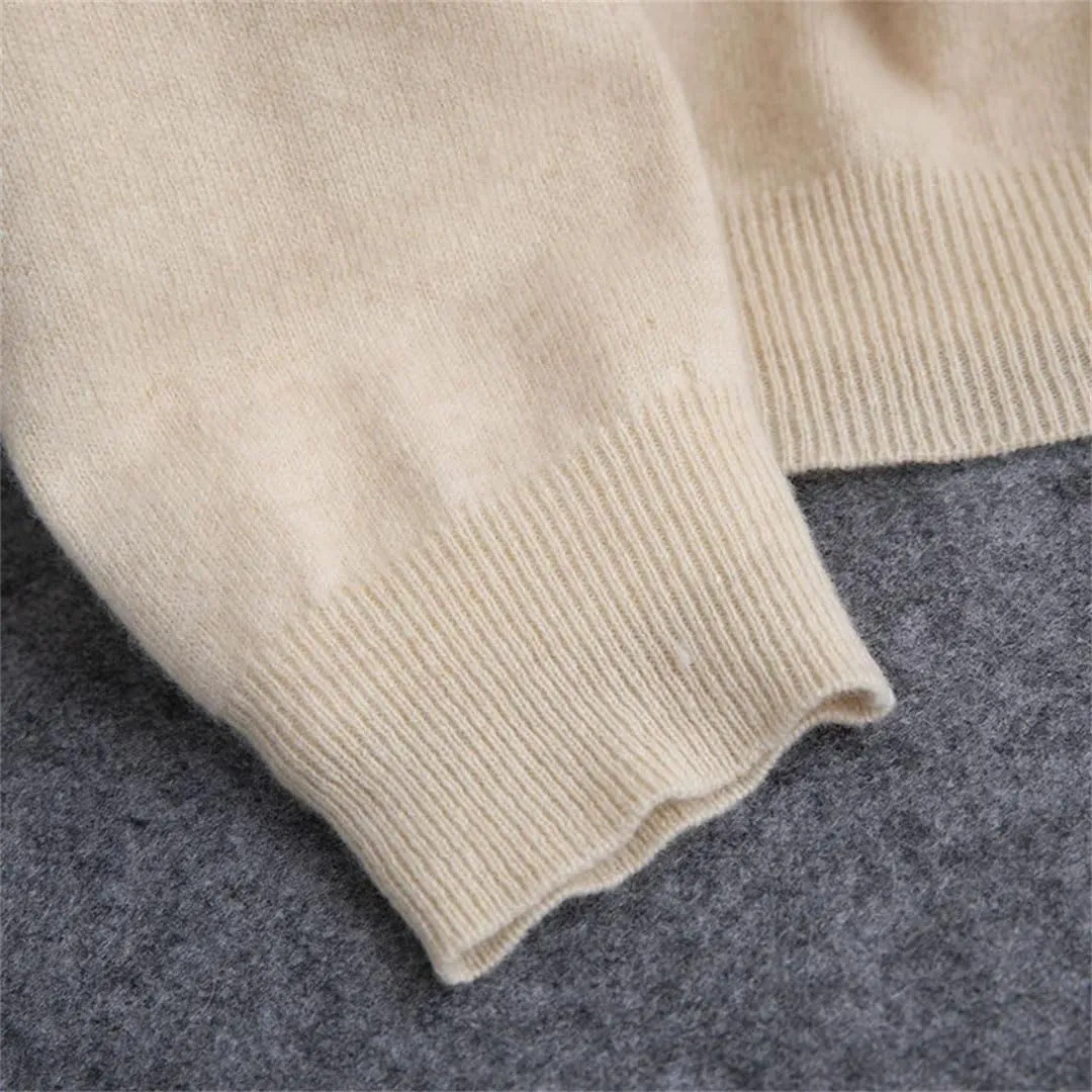 Men's V-Neck Jumper Warm First-Line Sweater Business Basic Knit Top