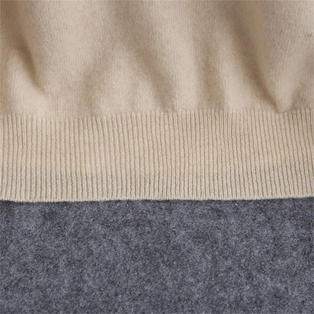 Men's V-Neck Jumper Warm First-Line Sweater Business Basic Knit Top