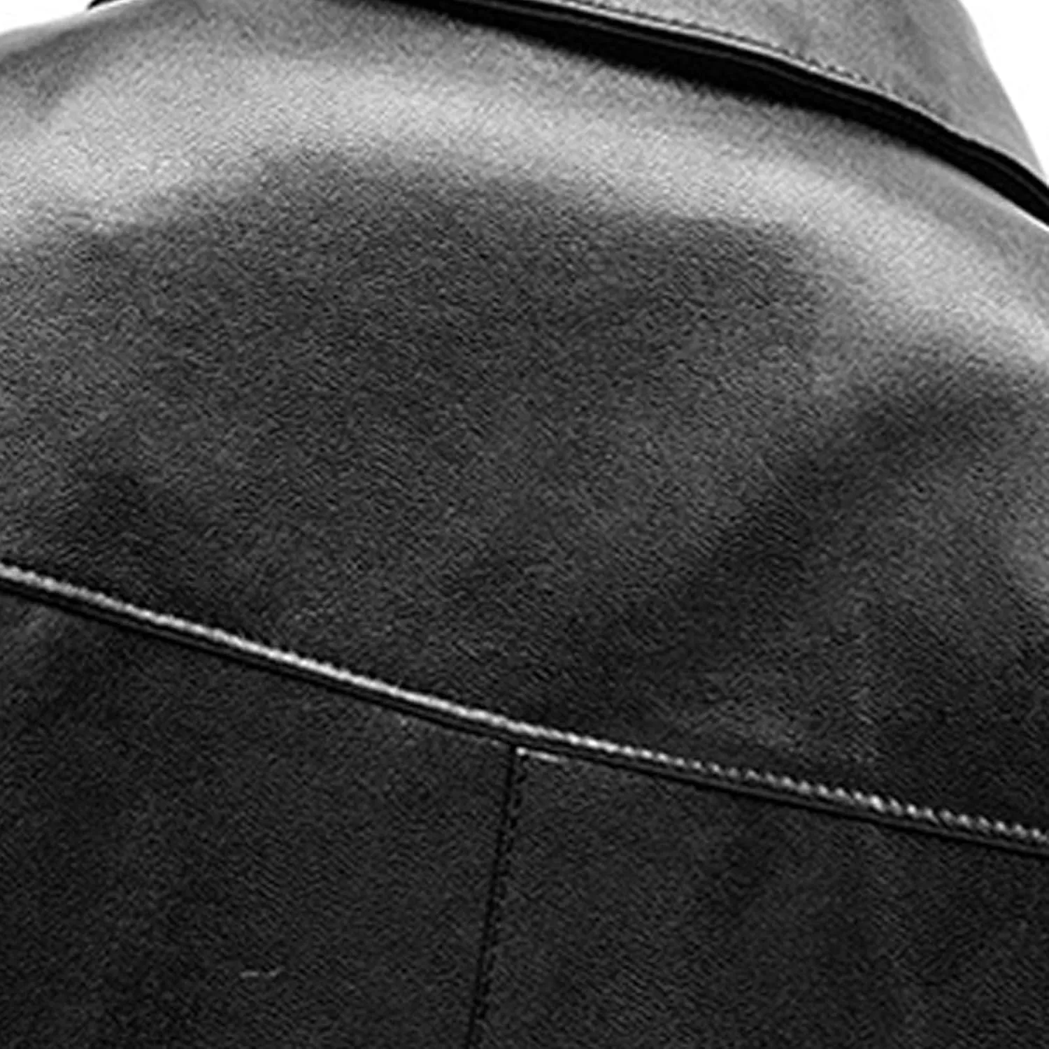 Mens Vintage Leather Long Sleeve Jacket Coat Stand Collar Club Coat Fashion Men's Leather Jackets Casual TopsWinter