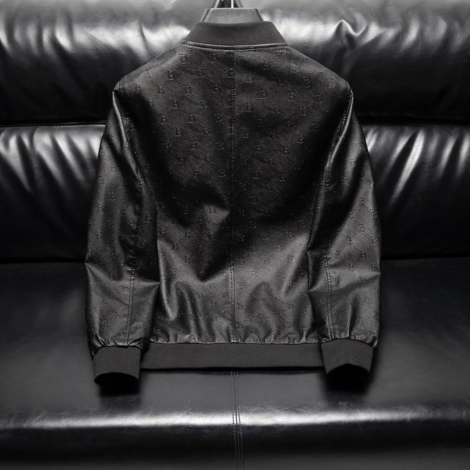Mens Vintage Leather Long Sleeve Jacket Coat Stand Collar Club Coat Fashion Men's Leather Jackets Casual TopsWinter