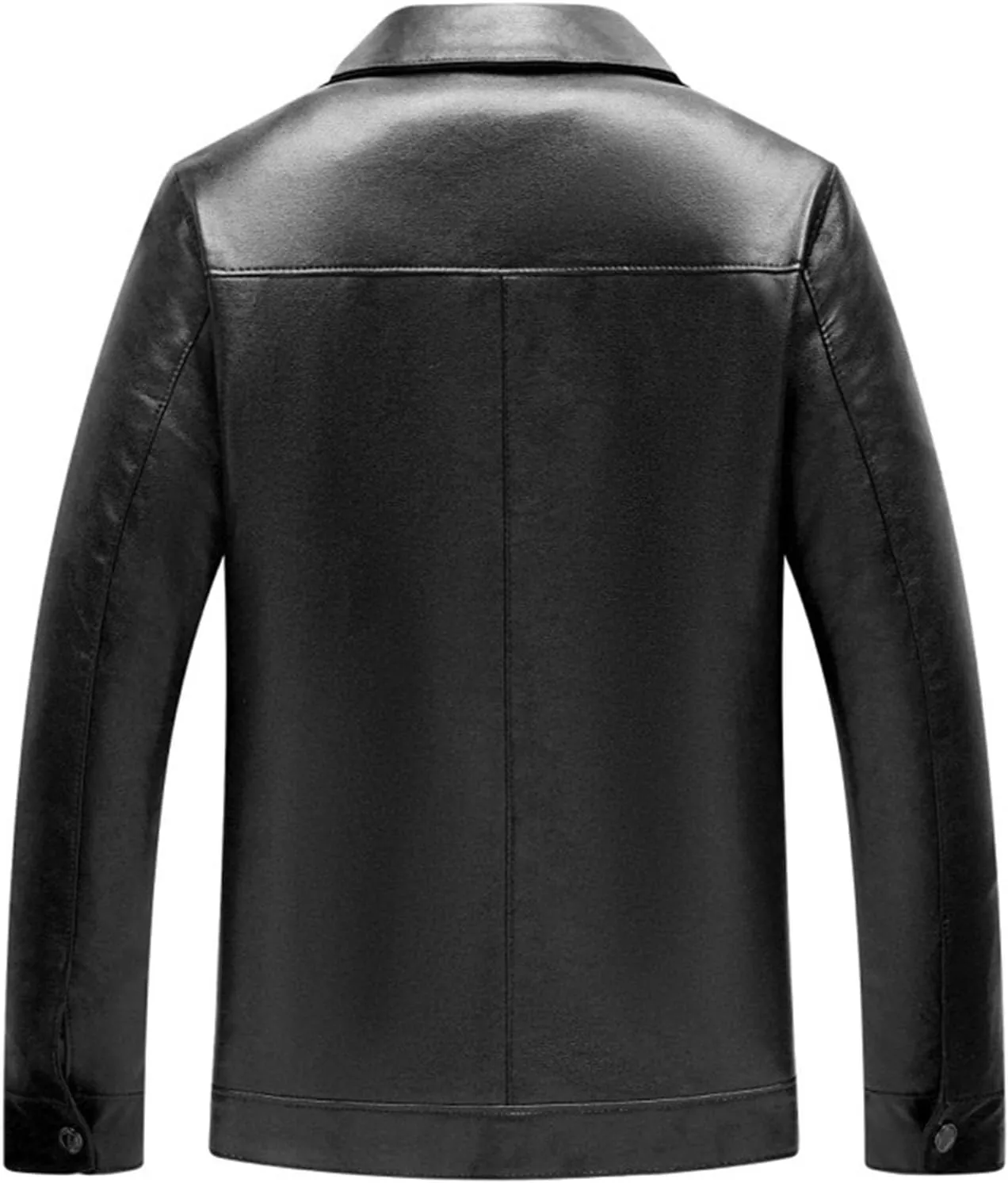 Mens Vintage Leather Long Sleeve Jacket Coat Stand Collar Club Coat Fashion Men's Leather Jackets Casual TopsWinter