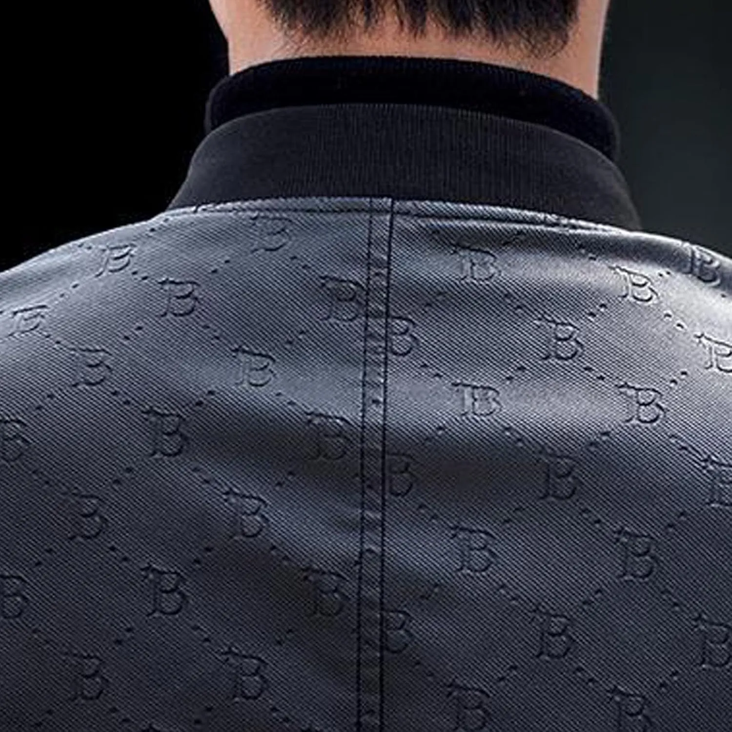 Mens Vintage Leather Long Sleeve Jacket Coat Stand Collar Club Coat Fashion Men's Leather Jackets Casual TopsWinter