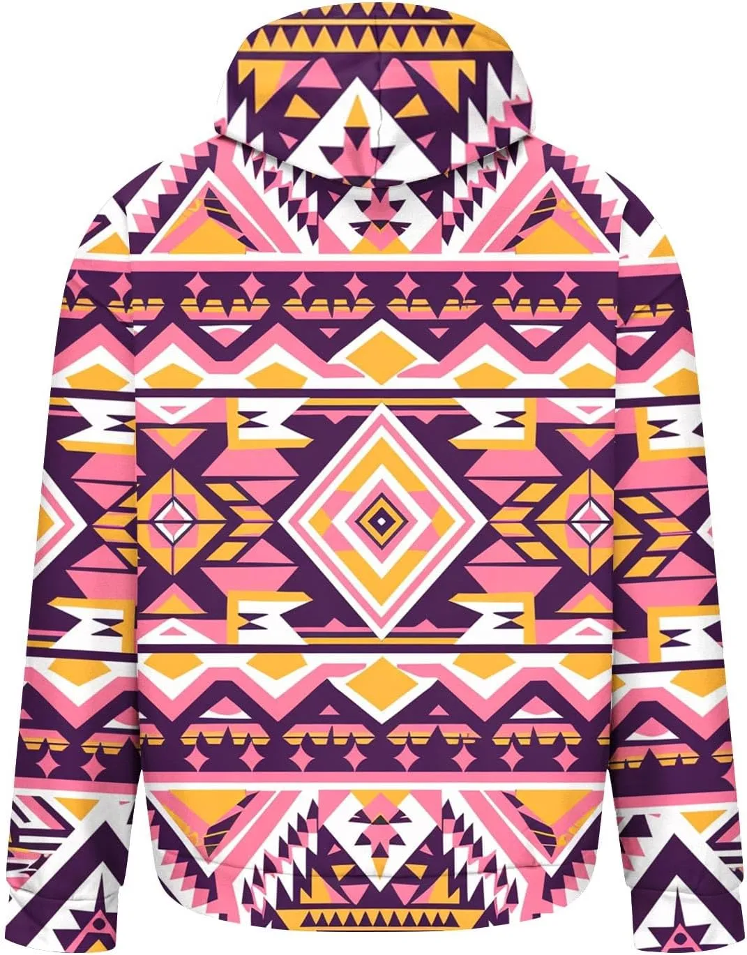 Men's Vintage Western Hoodies Aztec Ethnic Printed Tops Long Sleeve Tribal Ethnic Print Hooded Sweatshirts
