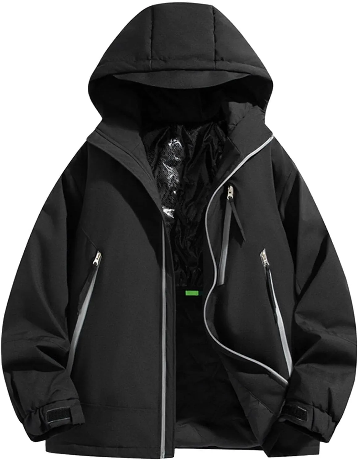 Men's Winter Hooded Puffer Jacket Thicken Warm Down Coats Outdoor Windproof Outerwear