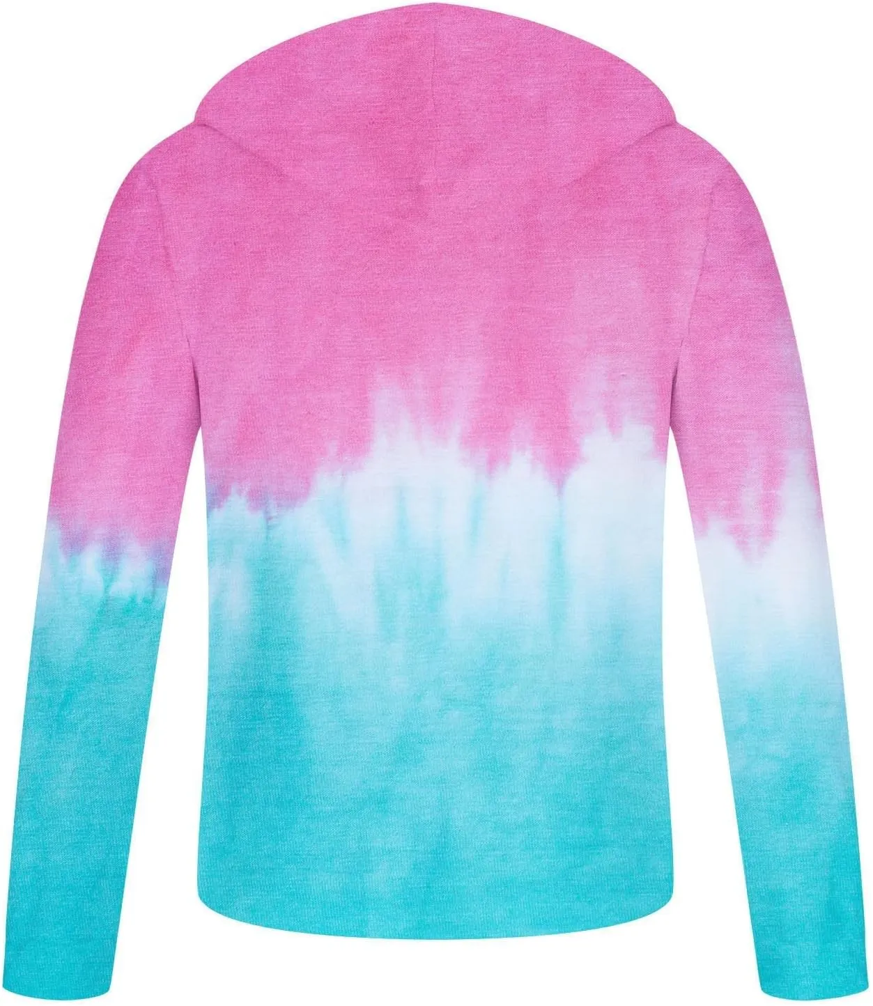 Men's Zip Sweatshirt Fashion Casual Zipper Gradient Tie-Dye Print With Hooded Sweatshirt Jacket