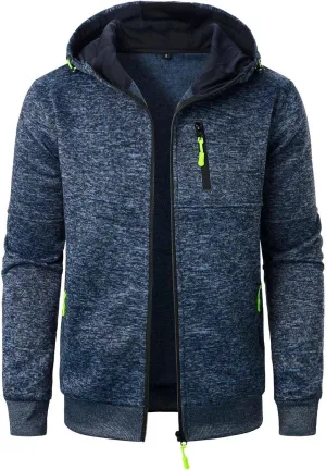 Mens Zip Up Hoodie Mens Lightweight Hoodie Full Zip Fashion Sweatshirt with Pockets Casual Men's Hoodies Pullover