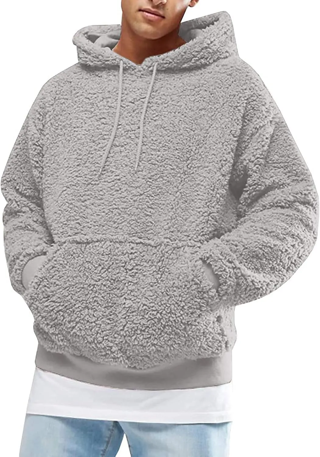 Muscularfit Men's Hoodies & Sweatshirts Casual Long Sleeve Plush and Fleece Hooded Sweater Fashion Fall Winter Pullover Coat