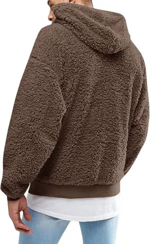 Muscularfit Men's Hoodies & Sweatshirts Casual Long Sleeve Plush and Fleece Hooded Sweater Fashion Fall Winter Pullover Coat