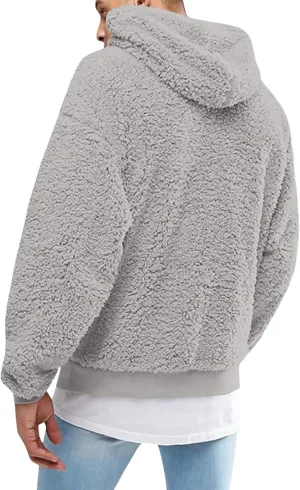 Muscularfit Men's Hoodies & Sweatshirts Casual Long Sleeve Plush and Fleece Hooded Sweater Fashion Fall Winter Pullover Coat