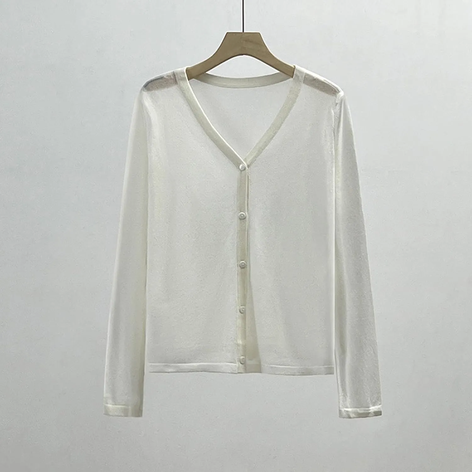 Oplxuo Womens Cardigan Sweaters Lightweight Basic Solid Long Sleeve Button Down Cardigans Knit Cover Ups Shrugs Fall Outwear