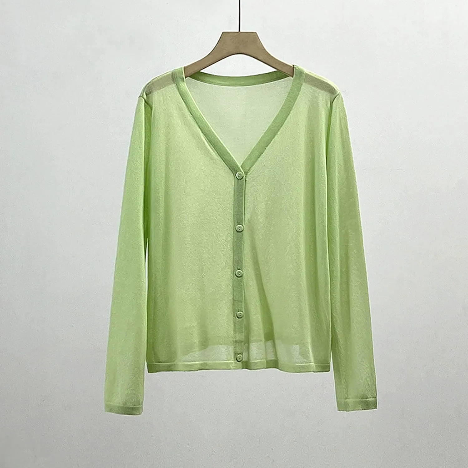 Oplxuo Womens Cardigan Sweaters Lightweight Basic Solid Long Sleeve Button Down Cardigans Knit Cover Ups Shrugs Fall Outwear