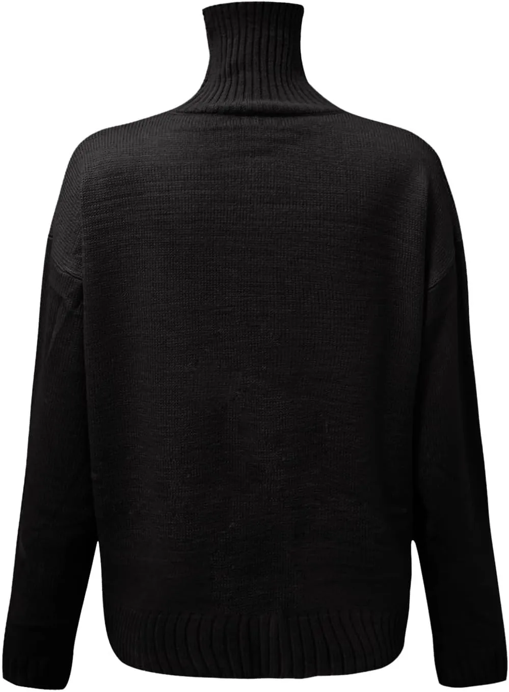 Oversized Sweaters for Women Turtleneck Sweater Long Sleeve Chunky Knitted Pullover High Low Hem Fall Jumper Tops
