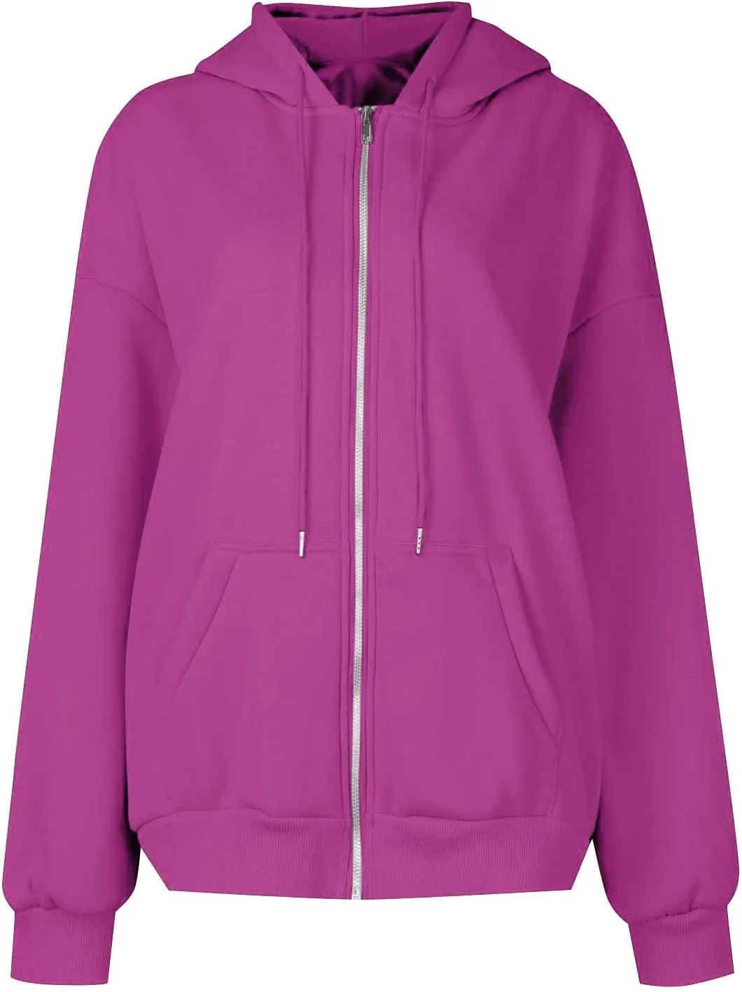 Oversized Sweatshirt For Women,Womens Y2K Zip Up Hoodie Casual Long Sleeve Jacket With Pockets
