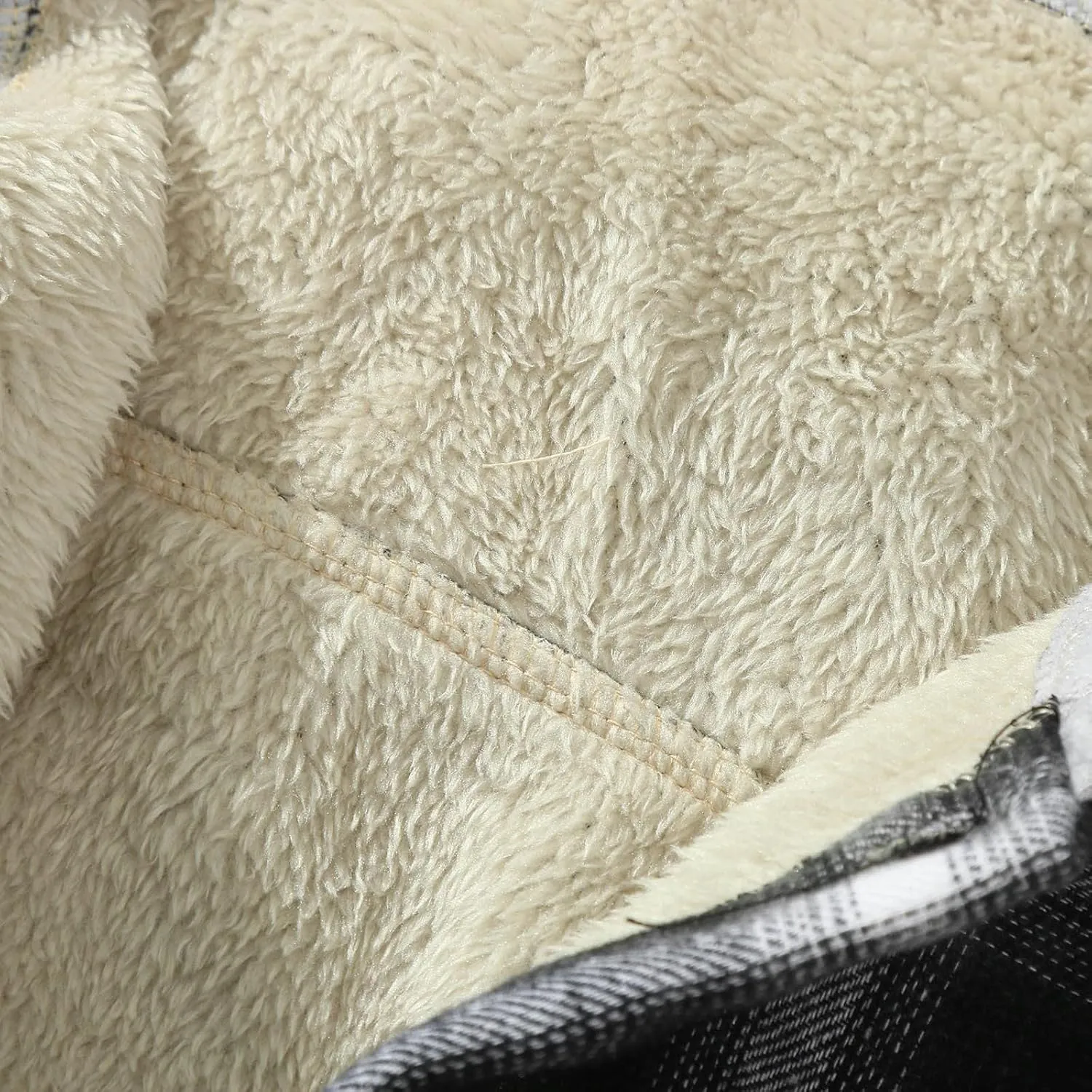 Plaid Hoodies Jackets for Men Relaxed Fit Zip Up Long Sleeve Fleece Lined Casual Plaid Jacket Color Block Patchwork