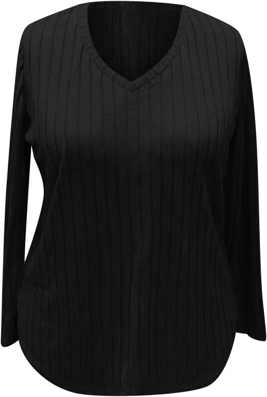 Plus Size Sweaters for Curvy Women V Neck Casual Fall Solid Color Top Lightweight Sweater Fashion 2024 Clothes