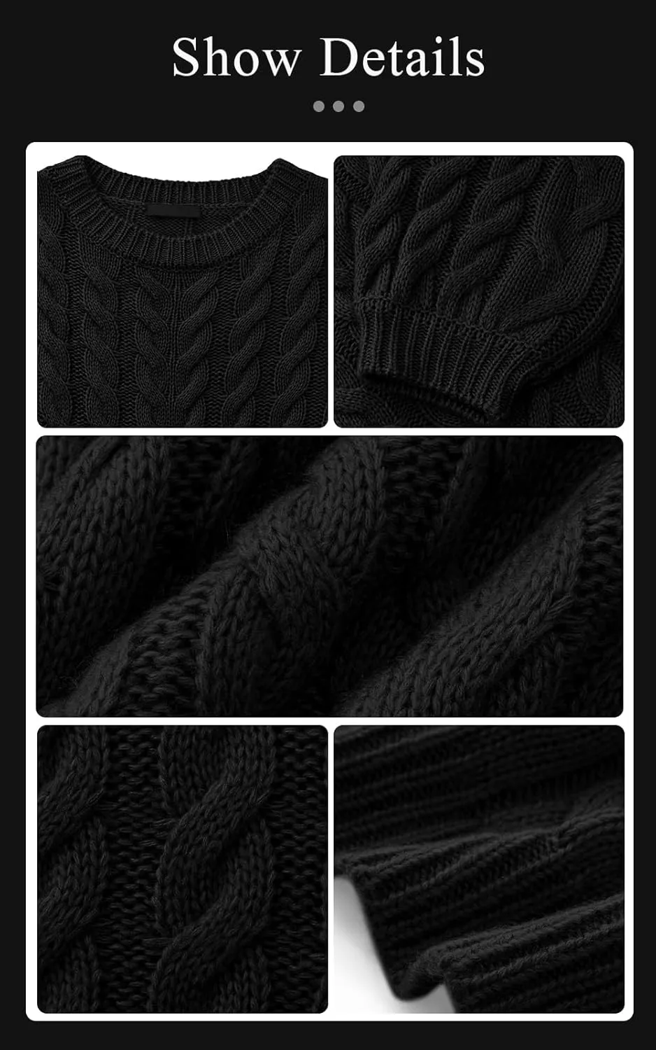 PRETTYGARDEN Womens Sweaters Spring 2025 Cable Knit Long Sleeve Crewneck Oversized Sweater Chunky Pullover Loose Outfits