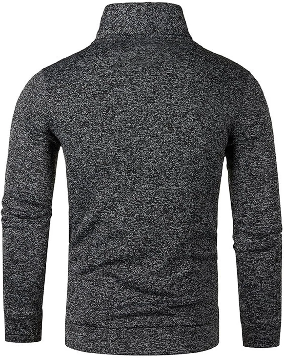 Pullover Sweater for Men Turtle Neck Sweaters Button Down Fleece Shirts Lightweight Warm Cardigan Long Sleeve Shirt