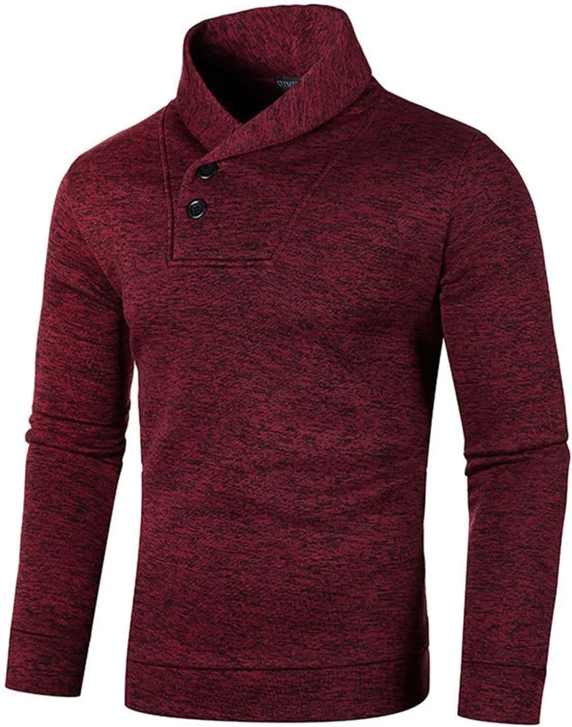 Pullover Sweater for Men Turtle Neck Sweaters Button Down Fleece Shirts Lightweight Warm Cardigan Long Sleeve Shirt