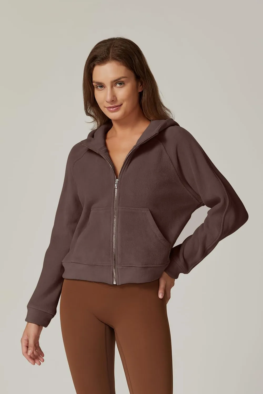 QINSEN Womens Full Zipper Hoodies Fleece Lined Collar Pullover Cozy Long Sleeve Sweatshirts