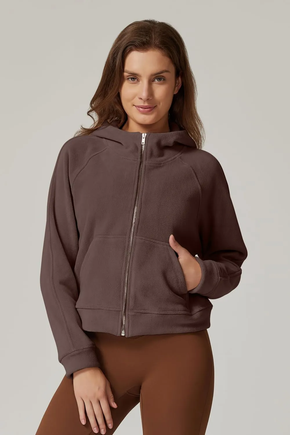 QINSEN Womens Full Zipper Hoodies Fleece Lined Collar Pullover Cozy Long Sleeve Sweatshirts