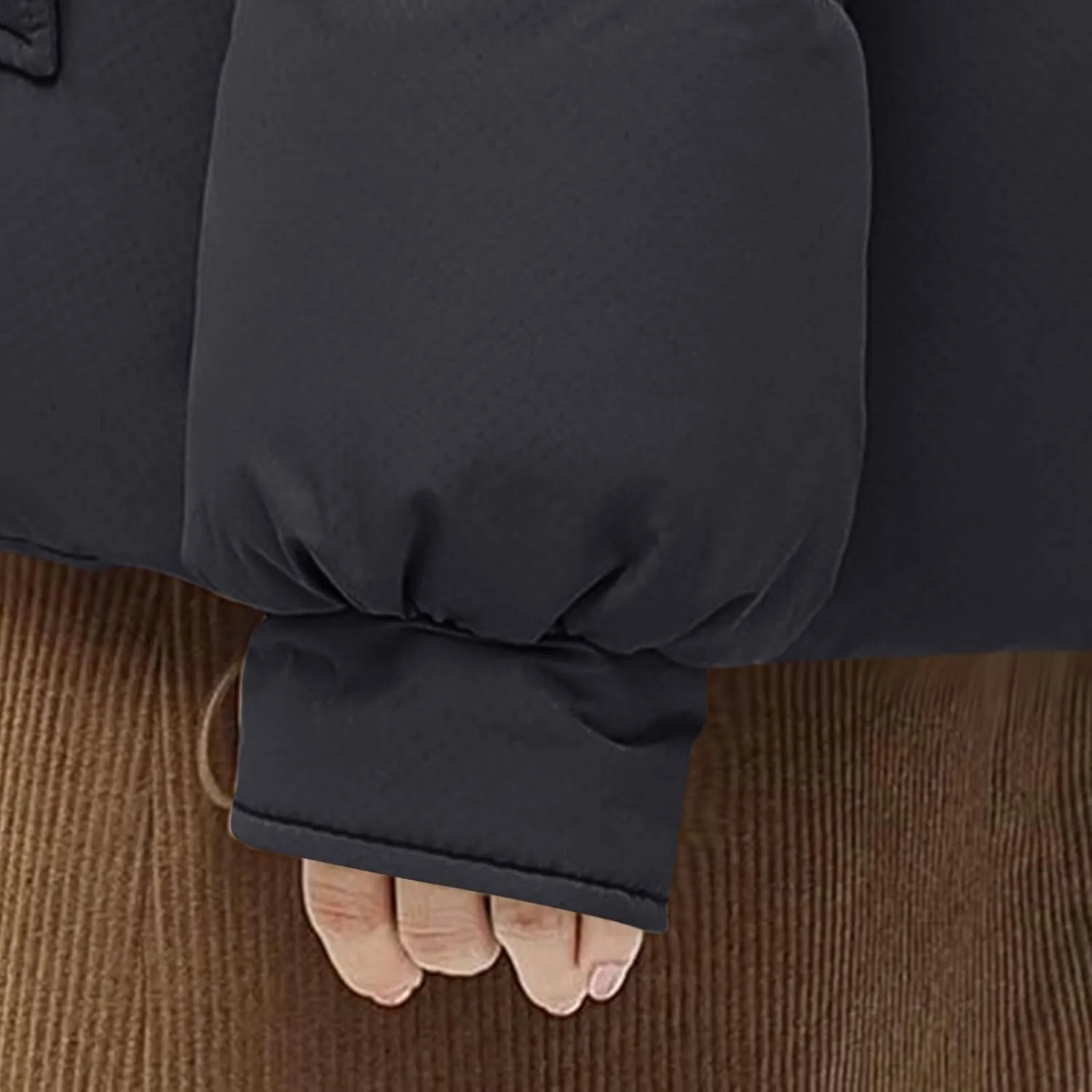 Quilted Jackets for Women Thicken Thermal Puffer Jackets Winter Soild Hooded down Coats Cute Girl Warm Outerwear