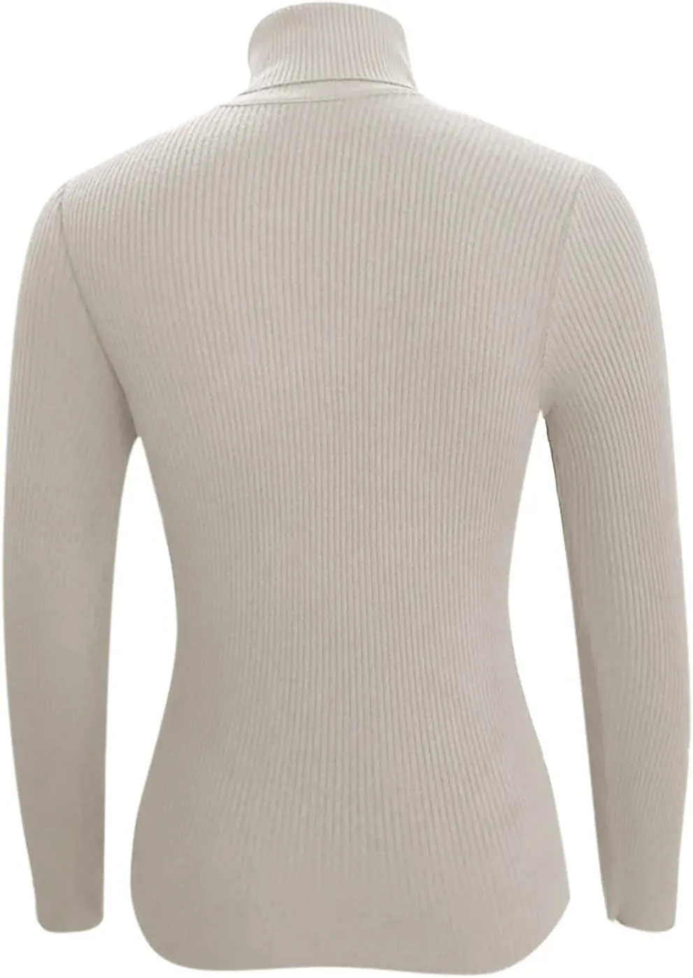 Short Slim Fit Sweater Women Turtle Neck Knit Top Lightweight Warm Sweater Long Sleeve Undershirt Top