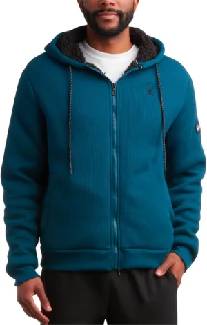 Spyder Men's Full Zip Cozy Sherpa Lined Waffle Knit Hoodie - Lightweight Comfort Jacket S-XXL