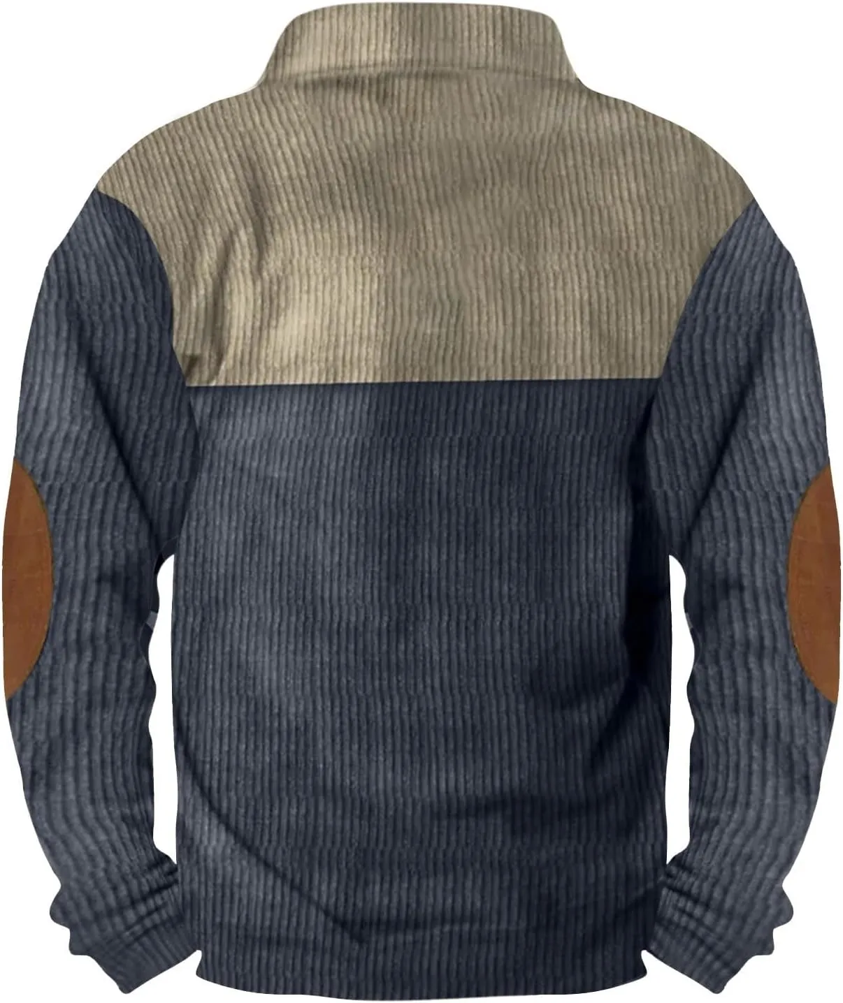 Stylish Mens Sweatshirt With Elbow Patches Cozy And Durable Winter For Casual Wear And Layering