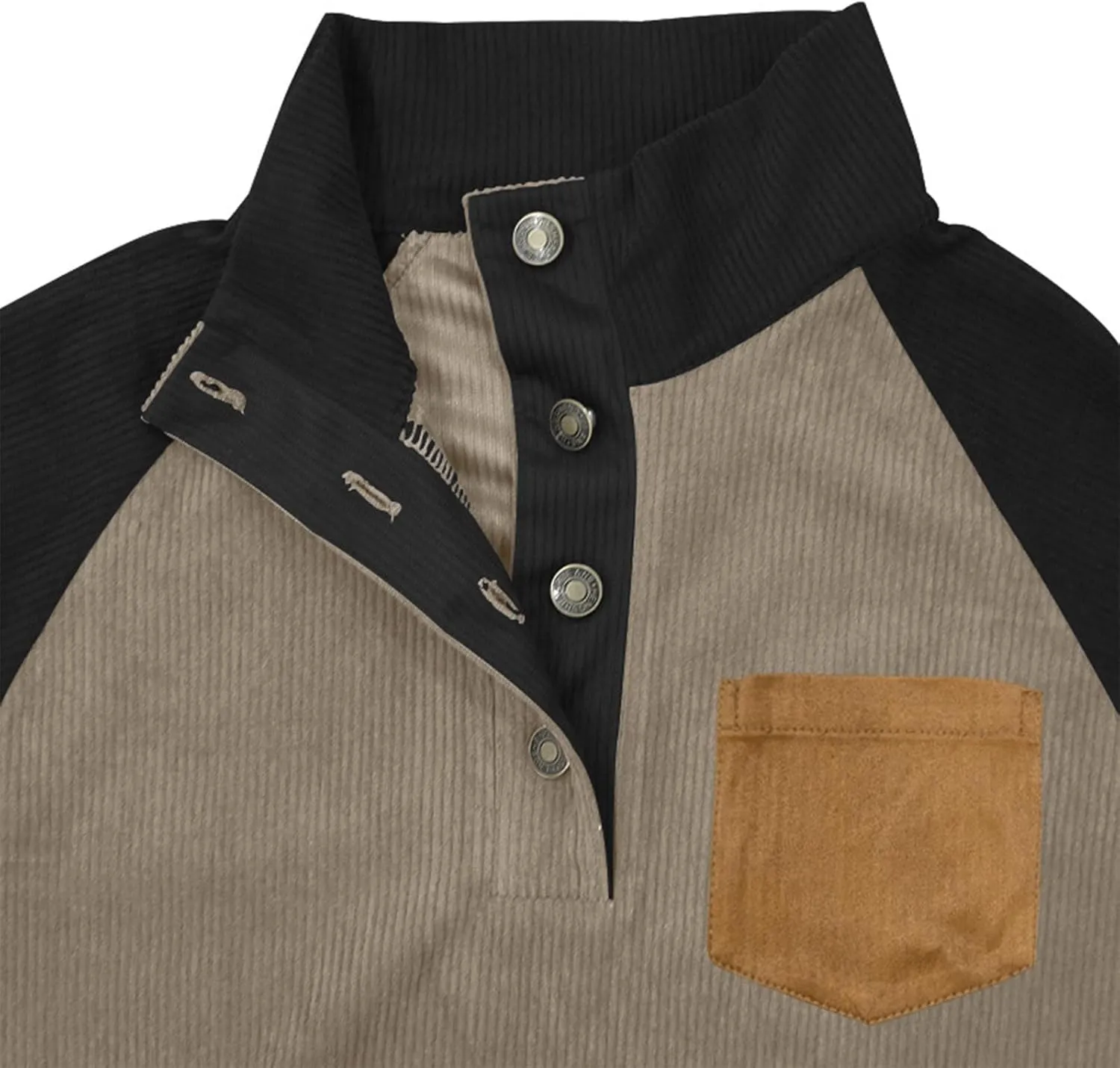 Stylish Mens Sweatshirt With Elbow Patches Cozy And Durable Winter For Casual Wear And Layering
