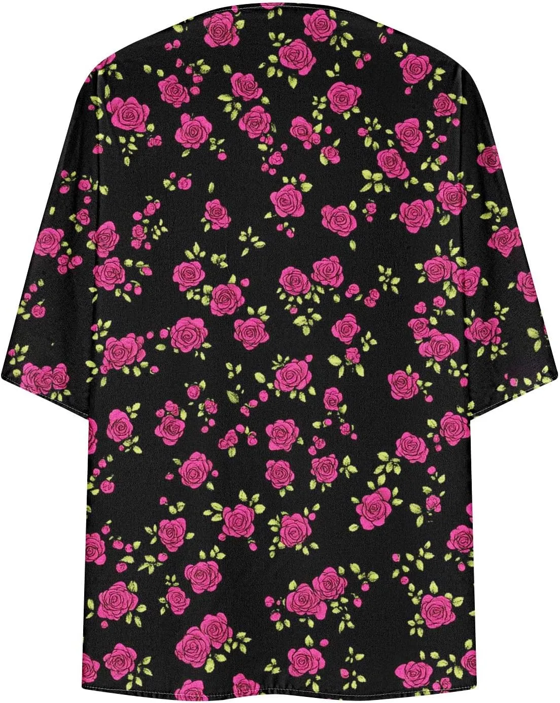 Summer Cardigans for Women Lightweight Beach Cover Ups Loose Floral 3/4 Sleeve Boho Kimono Vacation Outfits