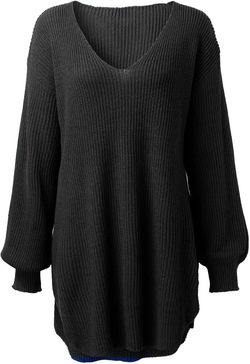 Sweaters for Women Cable Knit V Neck Solid Color Long Sleeve Casual Loose Fit Soft Pullover Tops