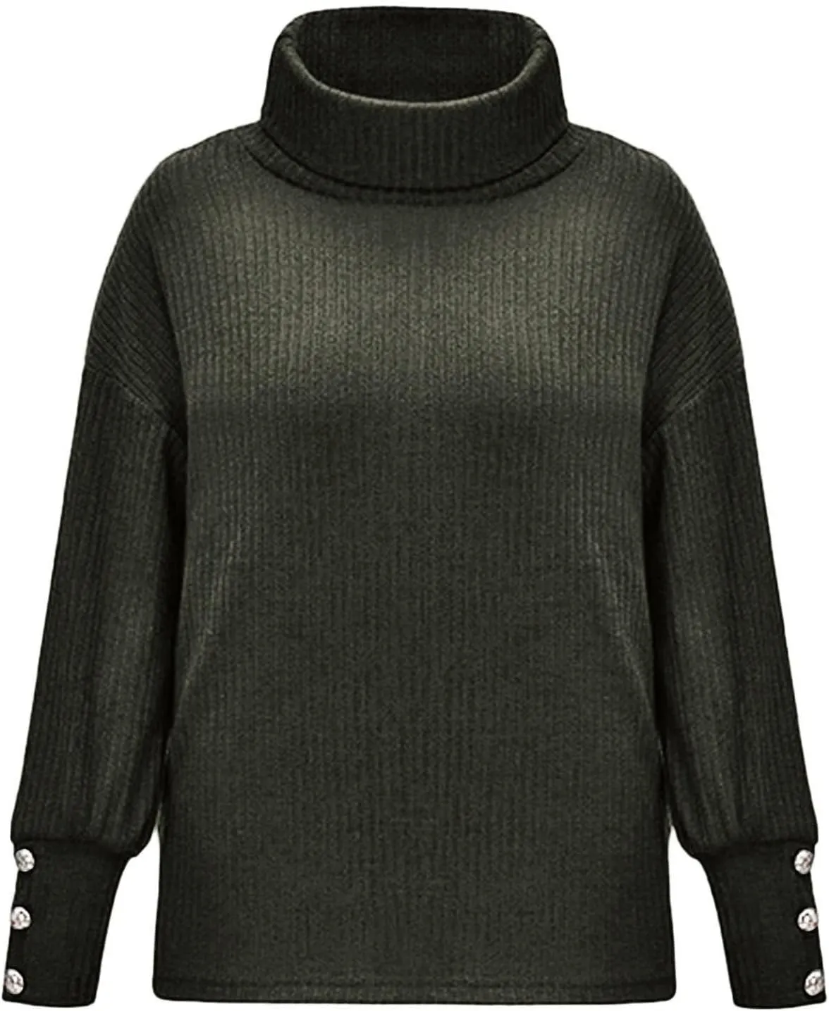 Sweaters for Women Trendy 2023 Fall Fashion Knitted Tops Plus Size Long Sleeve High Neck Pullover Sweaters
