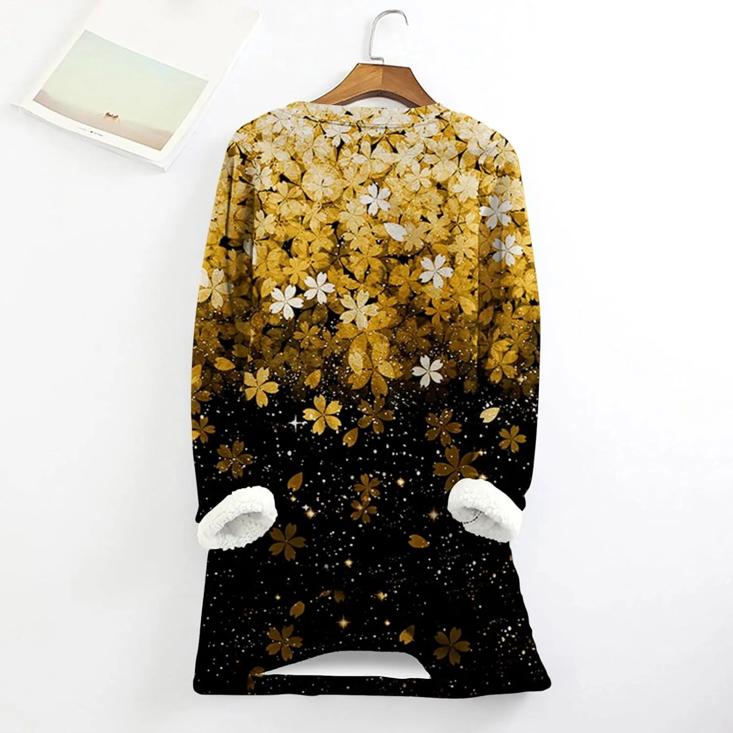 Sweatshirts for Women Fleece Sherpa Lined Pullover Sweatshirt Long Sleeve Crewneck Blouse Sweater Thermal Thick Top